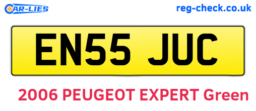 EN55JUC are the vehicle registration plates.