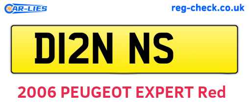 D12NNS are the vehicle registration plates.