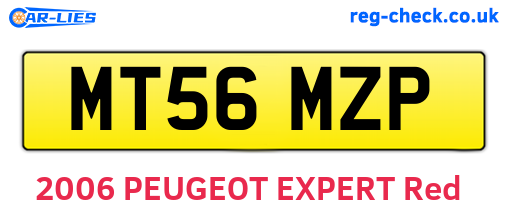 MT56MZP are the vehicle registration plates.