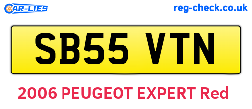 SB55VTN are the vehicle registration plates.