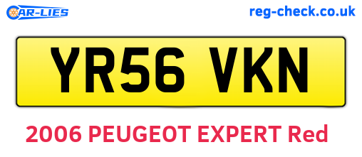 YR56VKN are the vehicle registration plates.