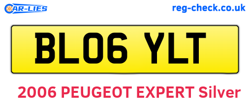 BL06YLT are the vehicle registration plates.