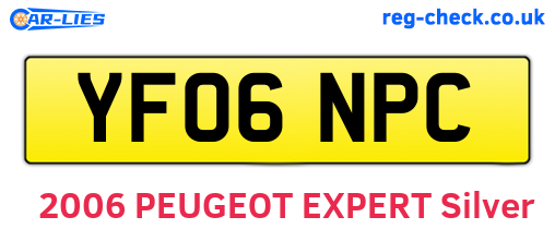 YF06NPC are the vehicle registration plates.