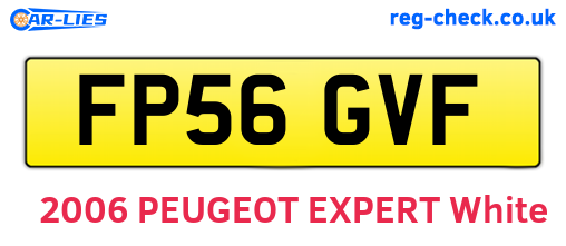 FP56GVF are the vehicle registration plates.