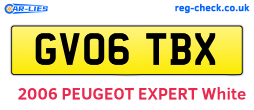 GV06TBX are the vehicle registration plates.