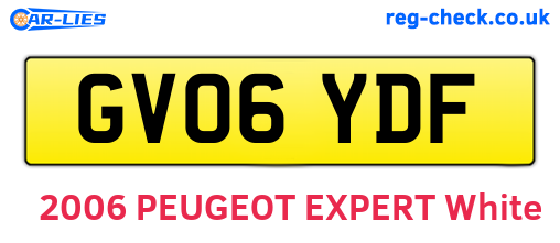 GV06YDF are the vehicle registration plates.