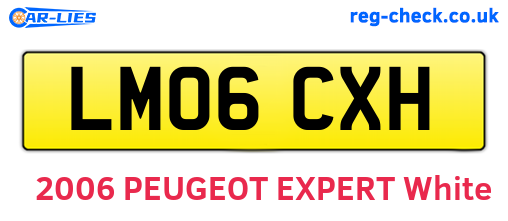 LM06CXH are the vehicle registration plates.