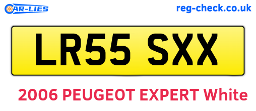 LR55SXX are the vehicle registration plates.