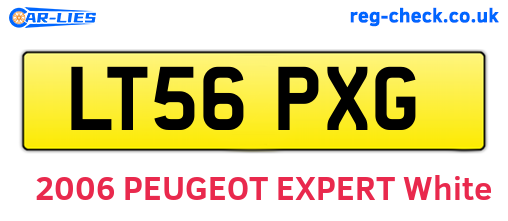 LT56PXG are the vehicle registration plates.