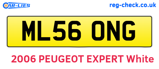 ML56ONG are the vehicle registration plates.