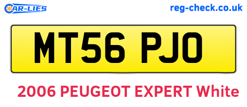 MT56PJO are the vehicle registration plates.