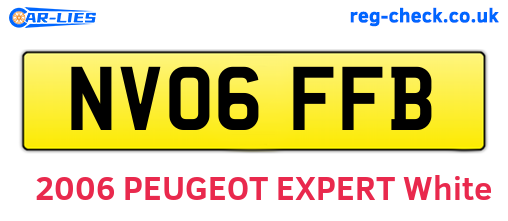 NV06FFB are the vehicle registration plates.