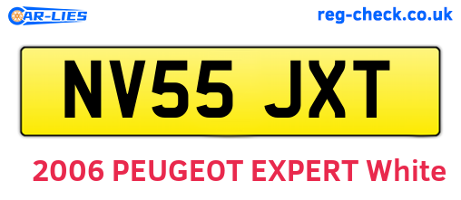 NV55JXT are the vehicle registration plates.