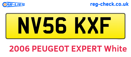NV56KXF are the vehicle registration plates.