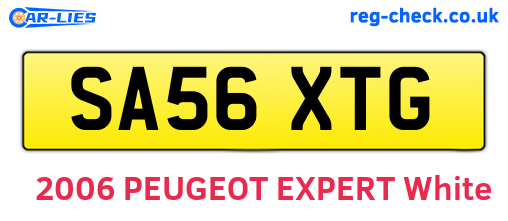 SA56XTG are the vehicle registration plates.