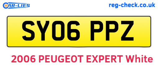 SY06PPZ are the vehicle registration plates.