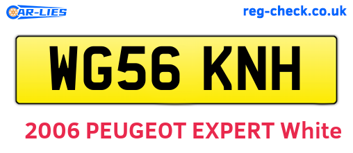 WG56KNH are the vehicle registration plates.