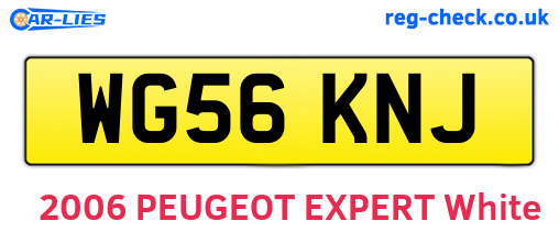 WG56KNJ are the vehicle registration plates.