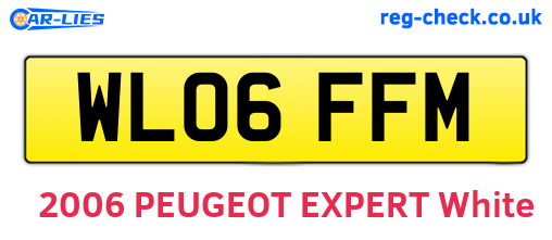 WL06FFM are the vehicle registration plates.