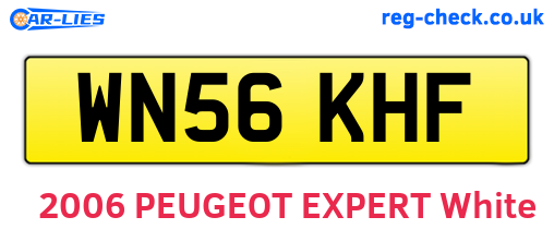 WN56KHF are the vehicle registration plates.