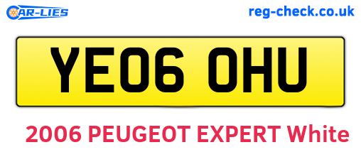 YE06OHU are the vehicle registration plates.