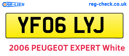 YF06LYJ are the vehicle registration plates.