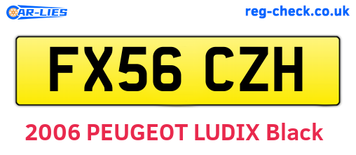 FX56CZH are the vehicle registration plates.