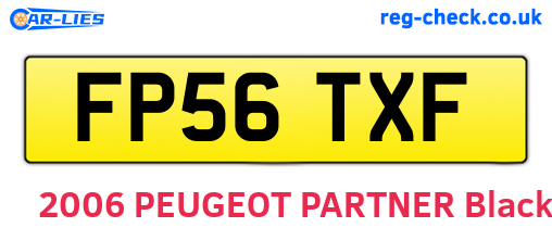 FP56TXF are the vehicle registration plates.