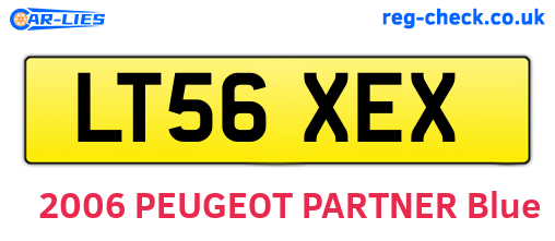 LT56XEX are the vehicle registration plates.
