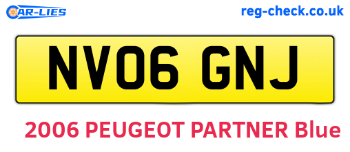 NV06GNJ are the vehicle registration plates.