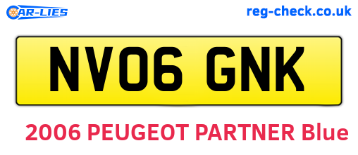 NV06GNK are the vehicle registration plates.