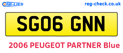 SG06GNN are the vehicle registration plates.