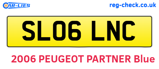 SL06LNC are the vehicle registration plates.