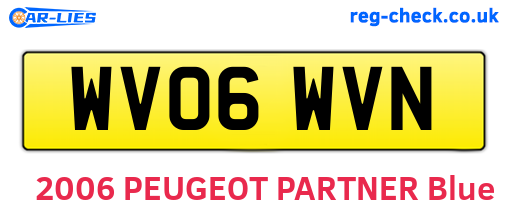 WV06WVN are the vehicle registration plates.