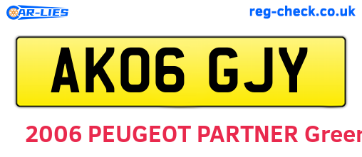 AK06GJY are the vehicle registration plates.
