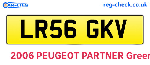LR56GKV are the vehicle registration plates.