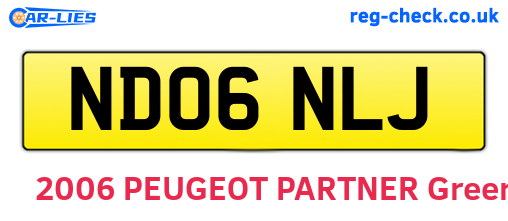 ND06NLJ are the vehicle registration plates.