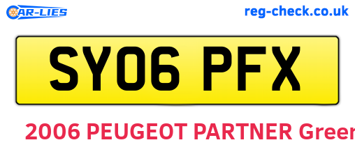 SY06PFX are the vehicle registration plates.