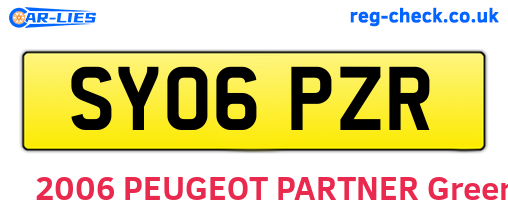 SY06PZR are the vehicle registration plates.