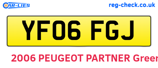 YF06FGJ are the vehicle registration plates.