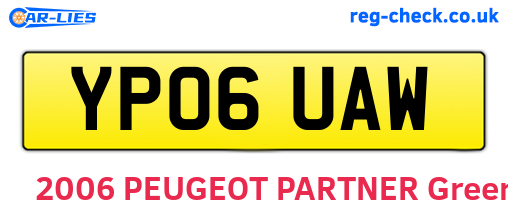 YP06UAW are the vehicle registration plates.