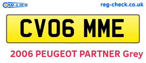 CV06MME are the vehicle registration plates.