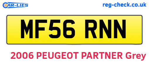 MF56RNN are the vehicle registration plates.