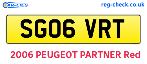 SG06VRT are the vehicle registration plates.