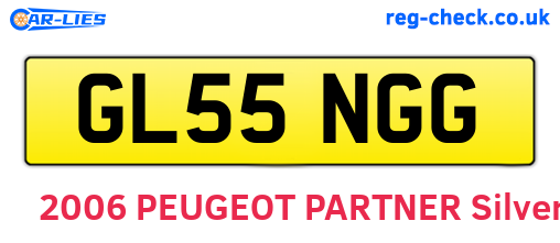 GL55NGG are the vehicle registration plates.
