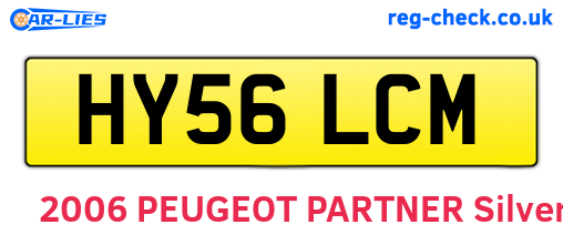 HY56LCM are the vehicle registration plates.