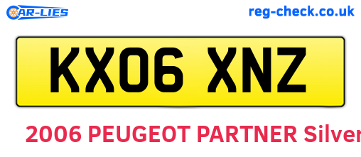 KX06XNZ are the vehicle registration plates.