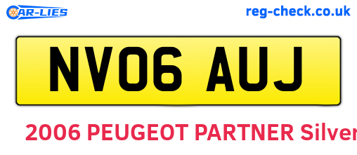 NV06AUJ are the vehicle registration plates.