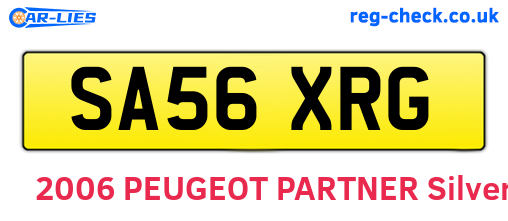 SA56XRG are the vehicle registration plates.