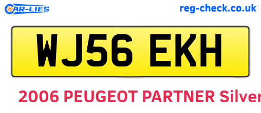 WJ56EKH are the vehicle registration plates.